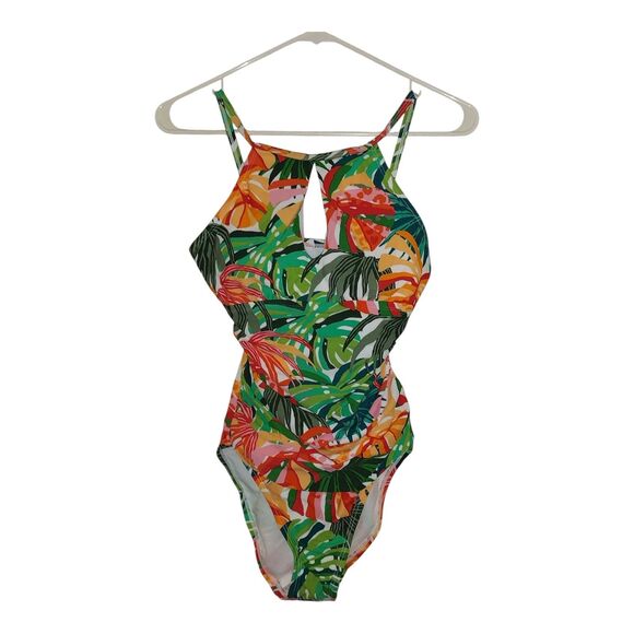 Ellen Tracy Swimsuit Size 6 Tropical Pattern Multicolored (Retail $98) NWT
